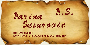 Marina Susurović vizit kartica